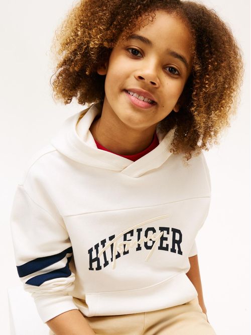 Sudadero con capucha y logos mixtos