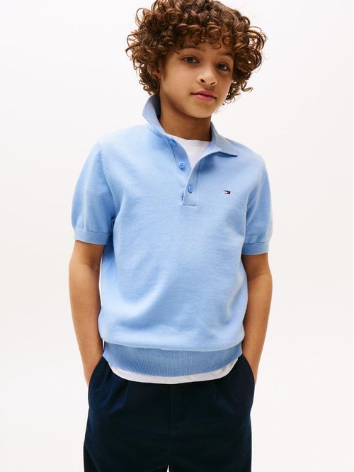 Suéter de manga corta tipo polo