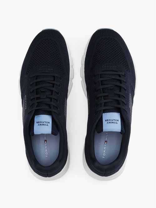 Zapato tenis de running de punto con logo