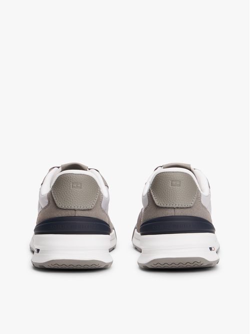 Zapato tenis deportivos retro de mezcla de ante