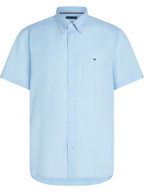 Camisa flex poplin solid de manga corta