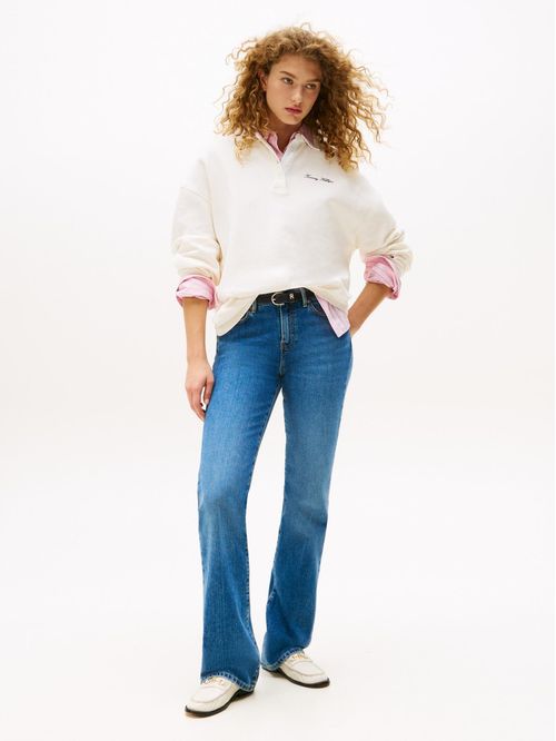 Jeans bootcut de talle medio