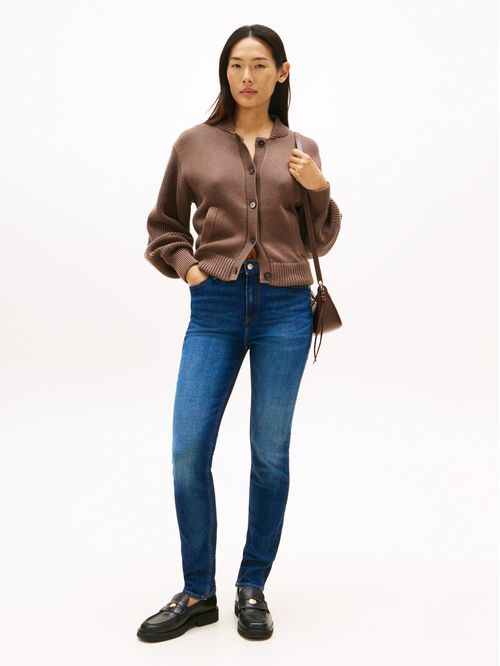 Jeans slim de talle medio