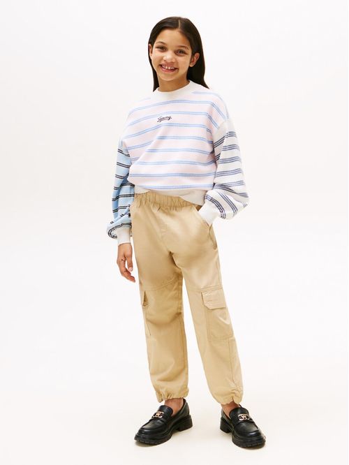 Pantalón cargo holgado con cintura elástica