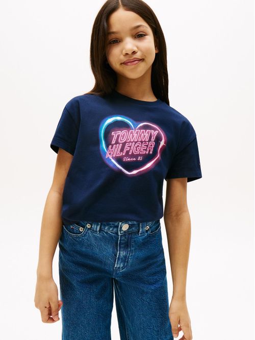 Playera con gráfico de corazón