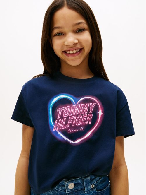 Playera con gráfico de corazón