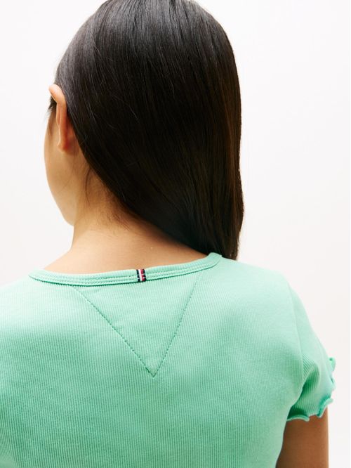 Playera extra slim con volantes