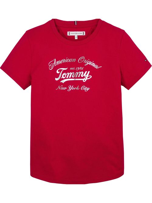 Playera slim con logo metalizado