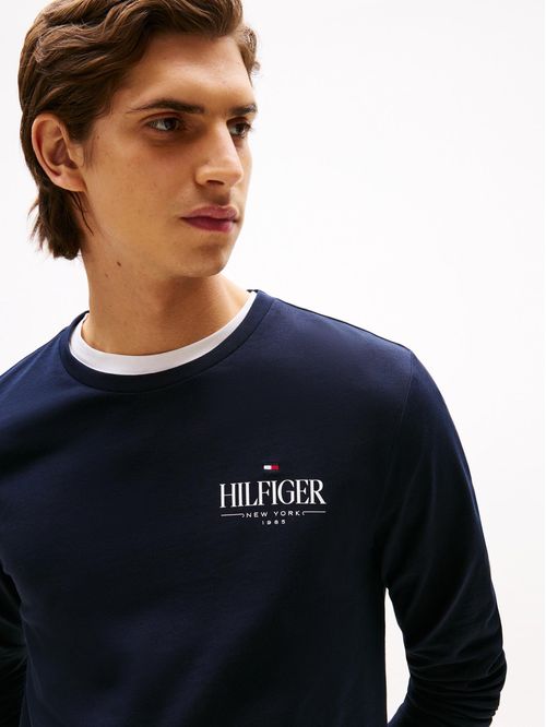 Playera stack manga larga con logo