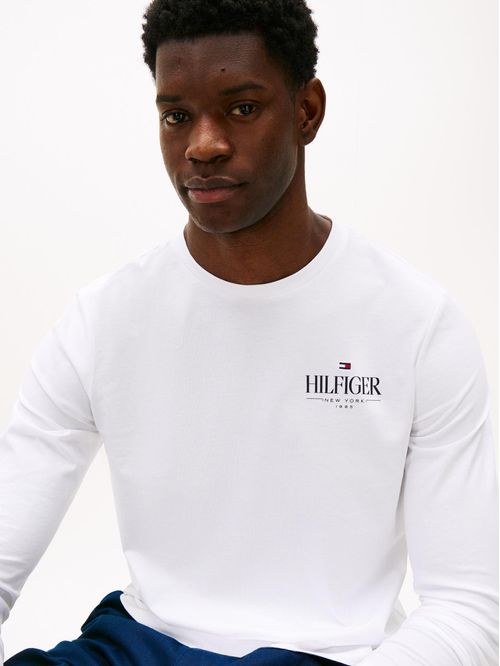 Playera stack manga larga con logo