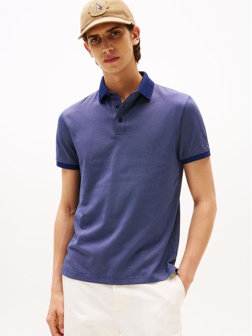 Polo con tejido jacquard de corte regular