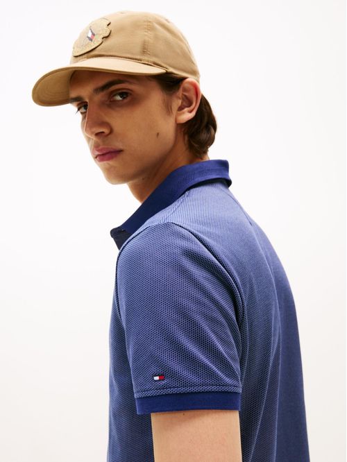 Polo con tejido jacquard de corte regular