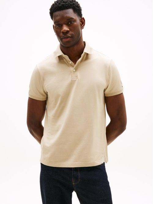 Polo con tejido jacquard de corte regular