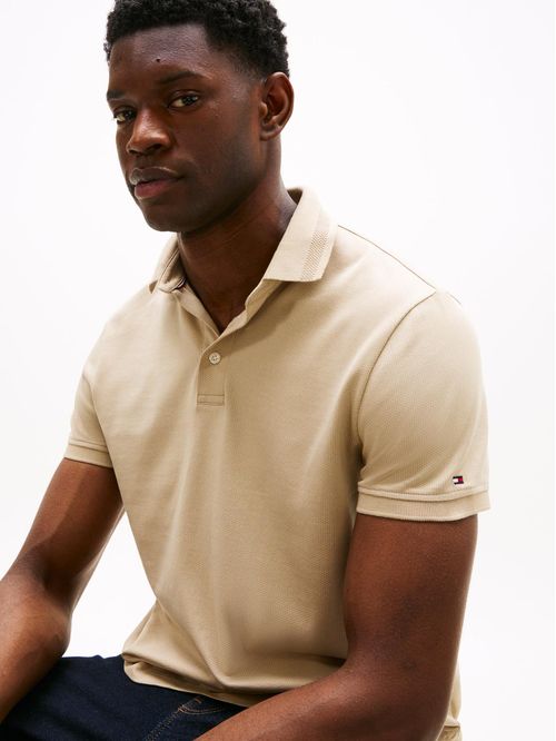 Polo con tejido jacquard de corte regular