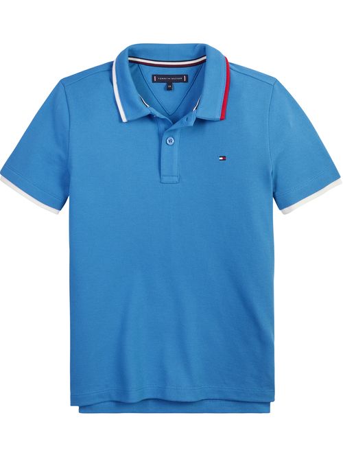 Polo de corte regular con cuello ribeteado
