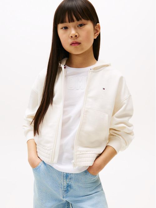 Sudadero con capucha, logo y zipper