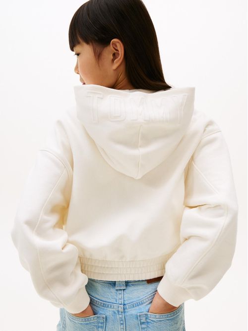 Sudadero con capucha, logo y zipper