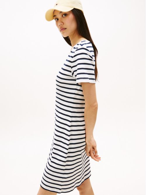 Vestido AOP con ribete de cuello V