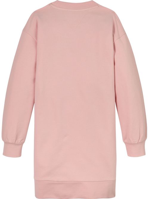 Vestido casual de manga larga con logo