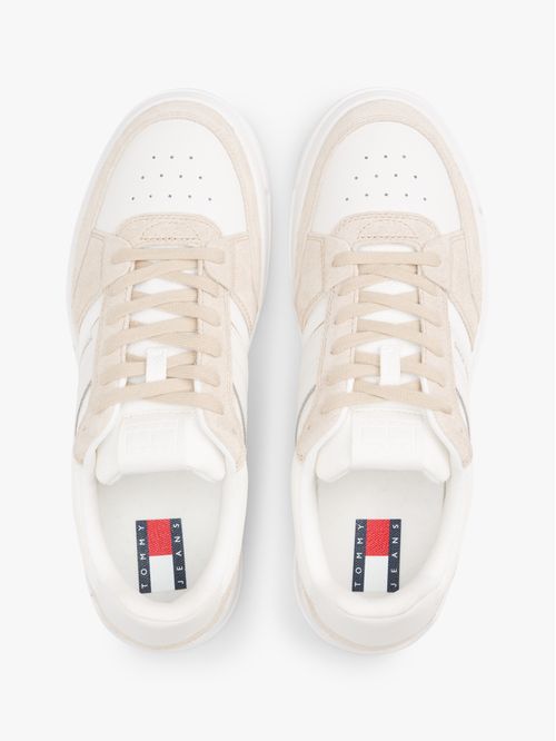 Zapato tenis de mezcla de ante y suela cupsole