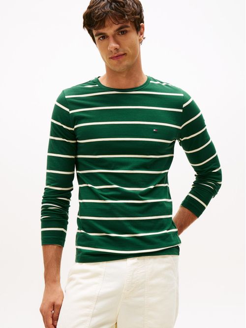 Playera essential de corte slim con diseño de rayas