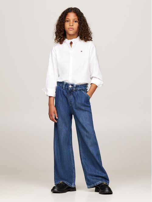 Blusa de popelín con volantes