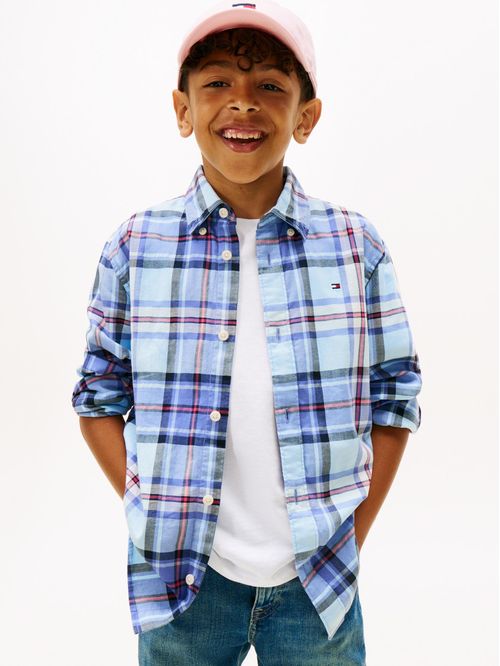 Camisa de corte regular con tejido de espiga