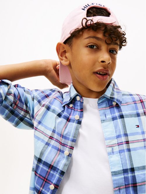 Camisa de corte regular con tejido de espiga