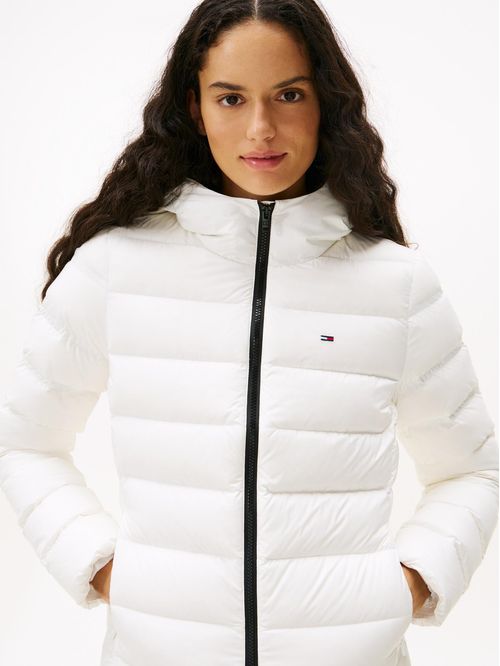 Chumpa acolchada de plumón con capucha