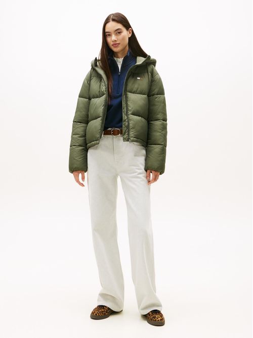 Chumpa acolchada de ripstop con capucha