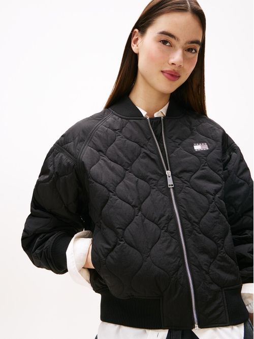 Chumpa bomber acolchada con logo