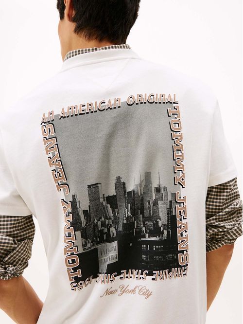 Playera de punto con foto estampada