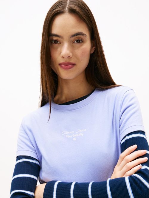 Playera de punto con logo y corte slim