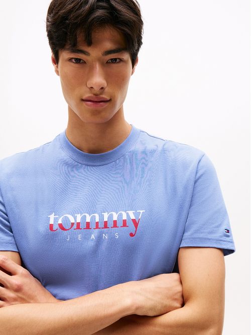 Playera de punto con logo y cuello redondo