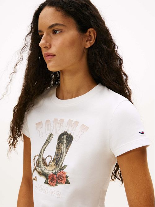 Playera slim con logo gráfico