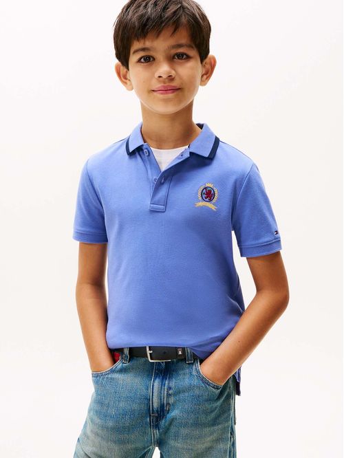 Polo de punto interlock con escudo TH