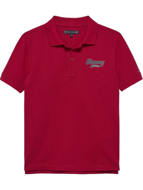 Polo varsity con logo gráfico