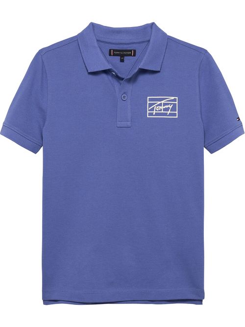 Polo varsity con logo gráfico