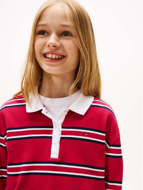 Polo Varsity de manga larga