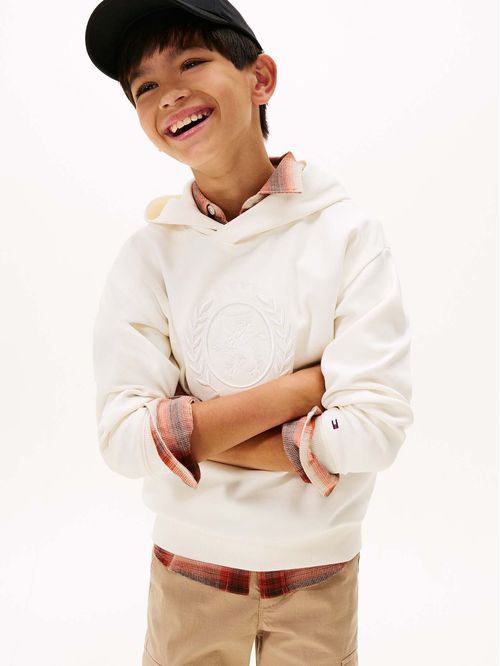 Sudadero con capucha y escudo bordado