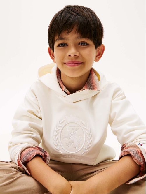 Sudadero con capucha y escudo bordado