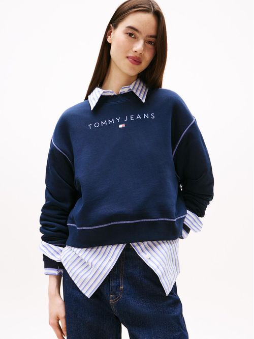 Sudadero de corte relaxed con logo