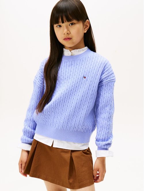 Suéter amplio de punto trenzado