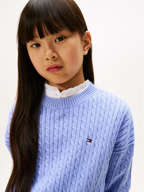 Suéter amplio de punto trenzado