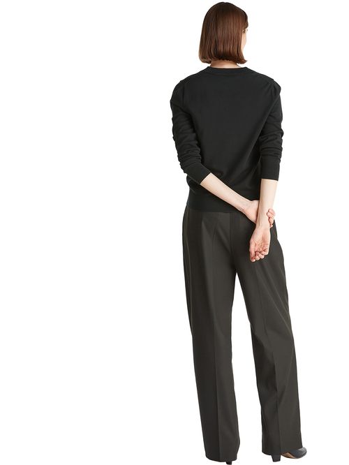 Suéter de cuello v con diseño de rayas