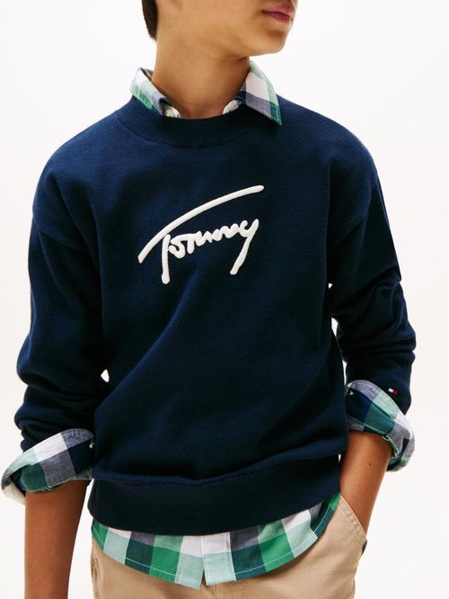 Suéter Varsity con la firma de Tommy Hilfiger