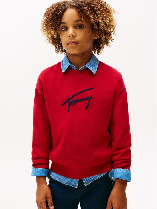 Suéter Varsity con la firma de Tommy Hilfiger