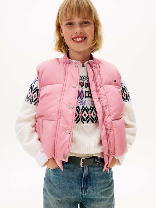 Chaleco acolchado amplio de plumón