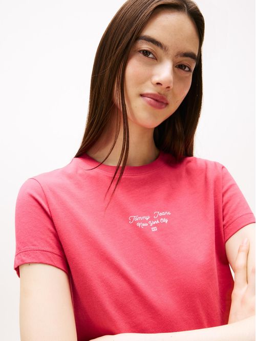 Playera de punto con logo y corte slim