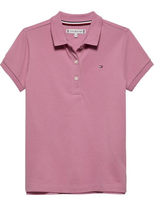 Polo con puños festoneados